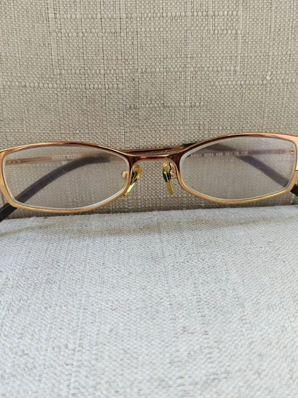 Vintage Anne Klein Women Eyeglasses Frame Gold Tone Eyewear AKNY9084 Glasses